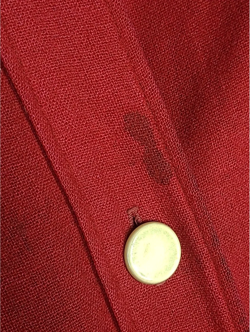 1950s Royal Robe 100% Wool Red Belt Back Satin Piping Housecoat Mens Unisex